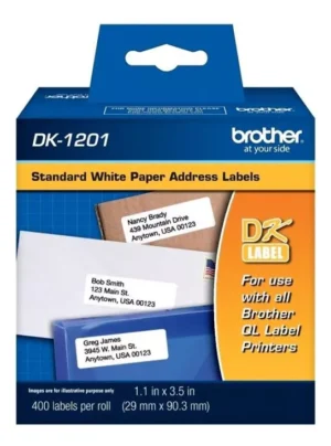 Etiquetas Precortadas Brother Dk-1209 29*62mm X800uni Ql800 PORTAL INSUMOS