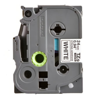 Cinta Laminada Brother Original Tzes251 Doble Adhesivo Negro sobre blanco