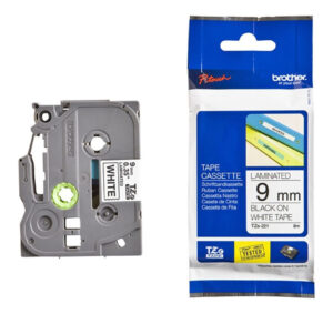 Cinta Matricial Brother Tze221 Original 9mm Negro/blanco