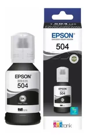Botella De Tinta Original Epson 504 T504 Negro / L4150 L4160