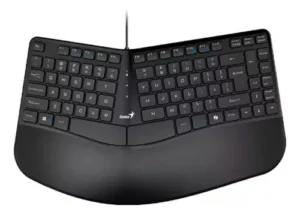 Teclado Genius Ergo Kb-700 Con Tecla Copilot Usb Sp Negro Idioma Español Latinoamérica