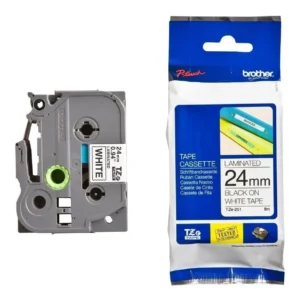 Cinta Laminada Rotuladora Brother Tze-251 24mm Negro/blanco