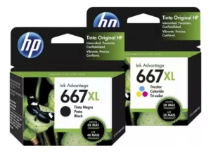 Combo Cartuchos Hp 667xl Negro + Hp 667xl Color Original